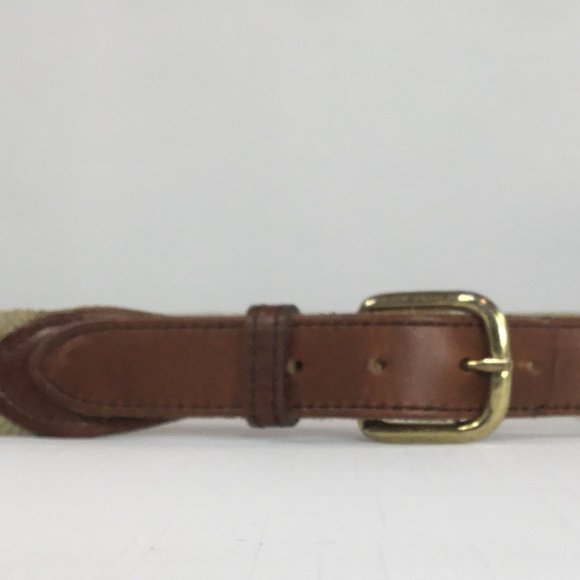 Olive and Leather Braided Belt - Picture 3 of 4